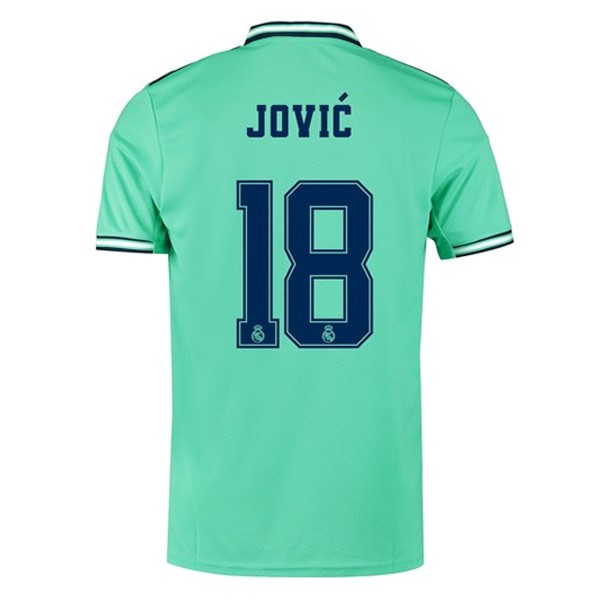 Maillot Football Real Madrid NO.18 Jovic Third 2019-20 Vert